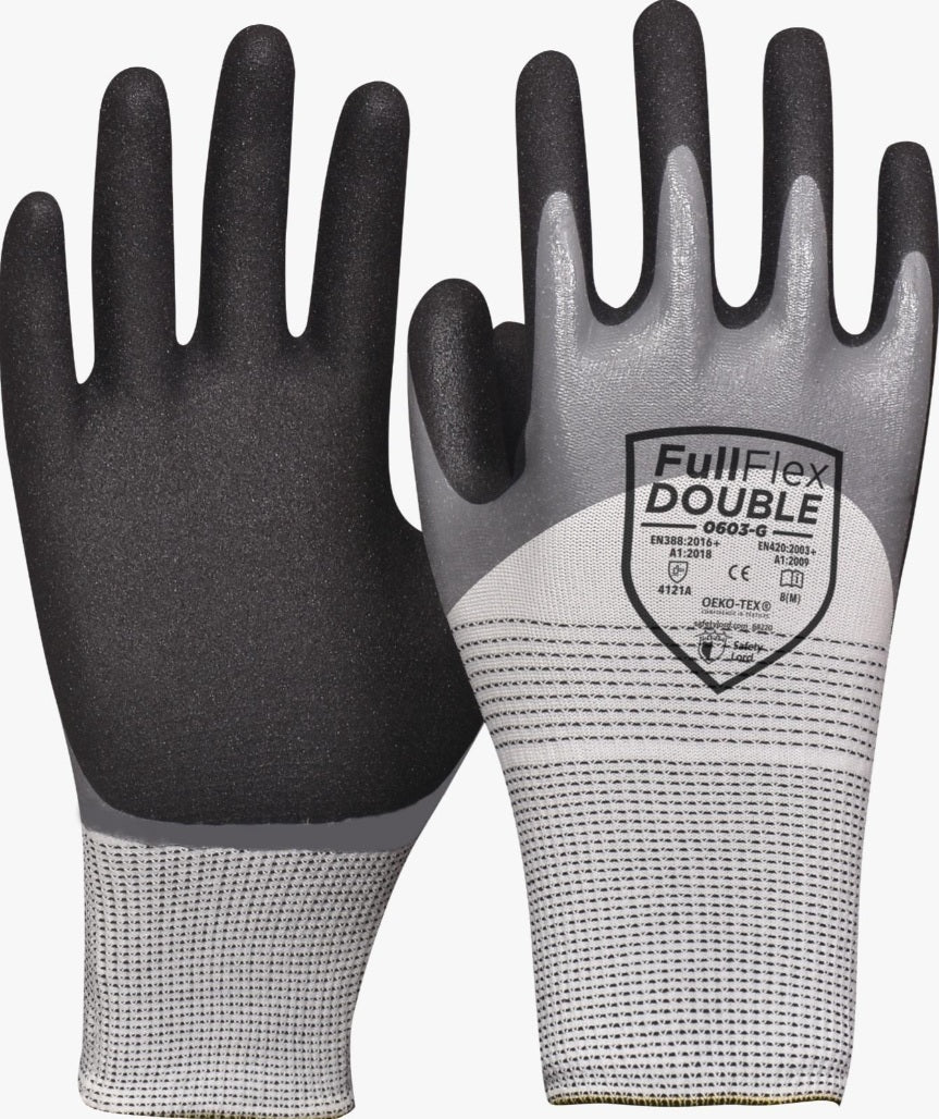 Full Flex Double 0603-G İş Eldiveni – Yağlı ve Islak Ortamlarda Üstün Koruma ve Konfor 5 Çift Full Flex Double 0603-G İş Eldiveni – Yağlı ve Islak Ortamlarda Üstün Koruma ve Konfor 5 Çift